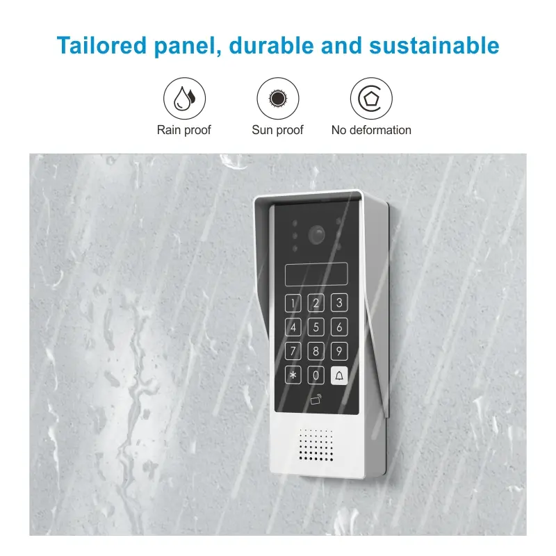 7英寸 WiFi AHD 可视对讲系统 # RL-T07AID-WIFI-与TuyaSmart APP - 最高200万像素AHD摄像头。 -标配128G TF卡-支持移动侦测。 -语音留言功能。 -室内机之间对讲。 -身份证及用户码解锁。 10