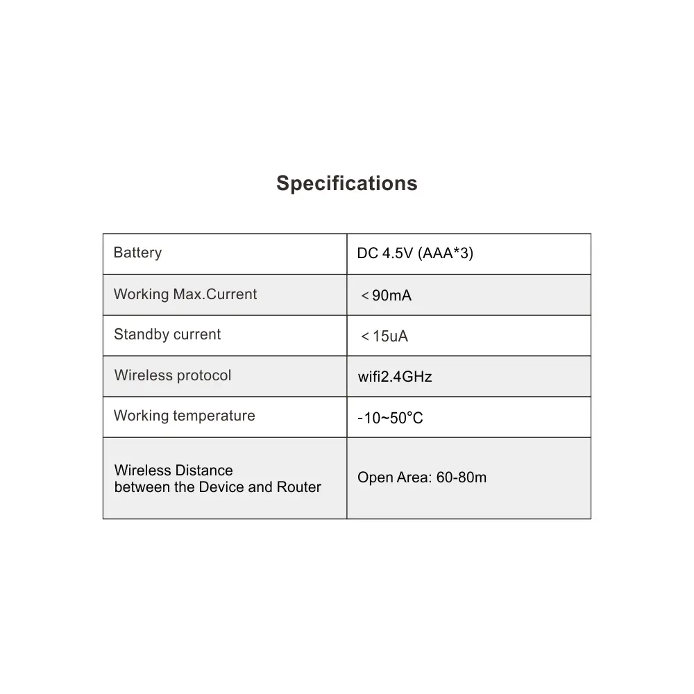 智能家居振动传感器 RL-WV01 | 图雅智能 2.4GHz WiFi，无需集线器，支持自动化与推送通知9