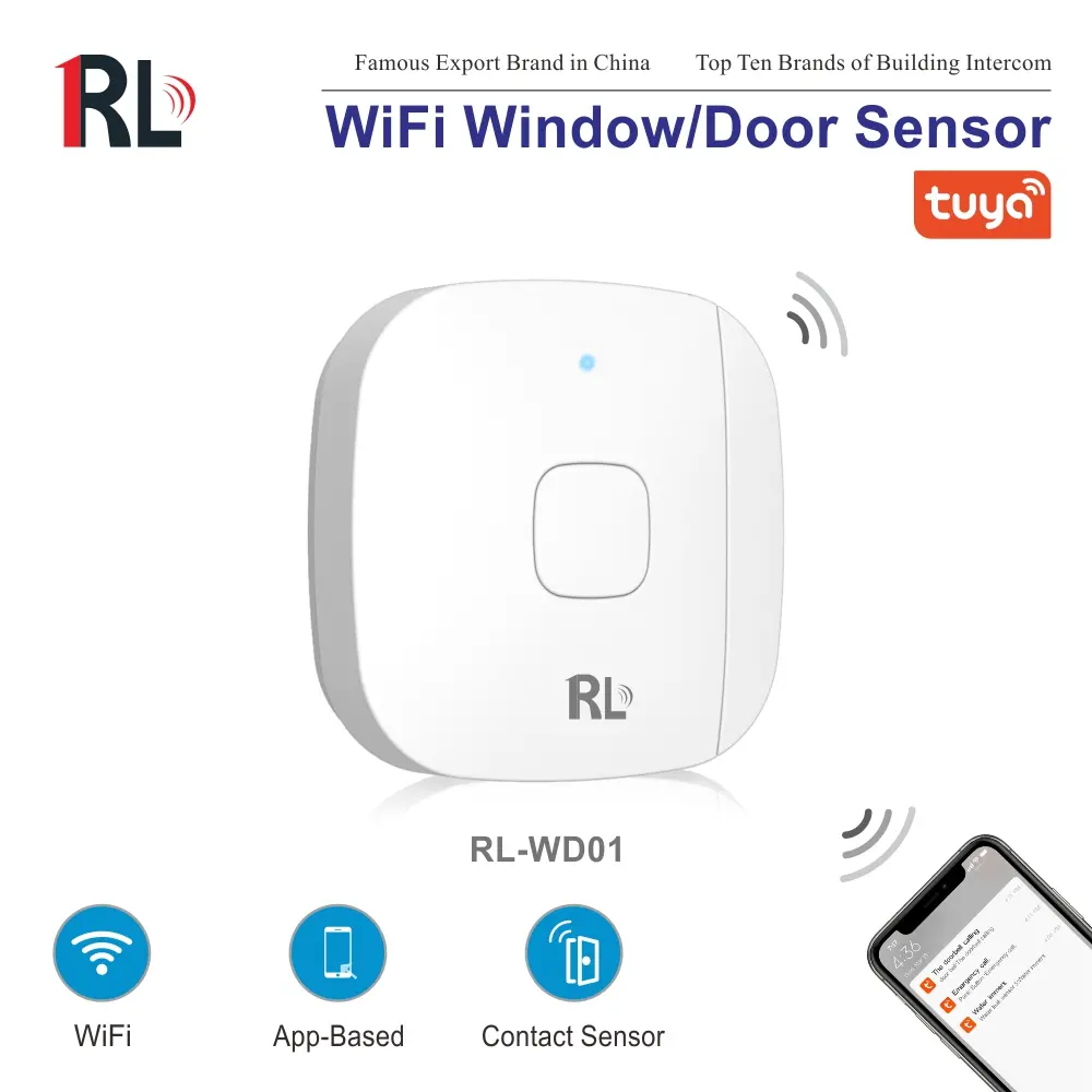 磁性传感器，智能家居专用，RL-WD01，图雅智能，2.4GHz WiFi 版，无需网关，支持自动化与推送通知，适用于门窗1