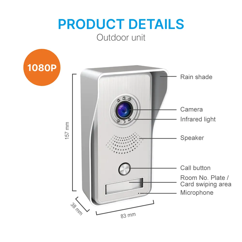 7英寸WIFI AHD视频门电话 # RL-A17IID-TY-使用Tuya智能应用程序-200万像素AHD摄像头。 -16个旋律供选择。-电动锁和门锁连接。 -身份证解锁。_ 08