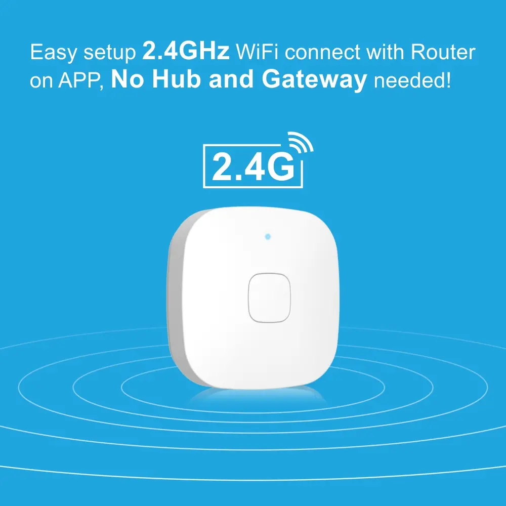 智能家居振动传感器 RL-WV01 | 图雅智能 2.4GHz WiFi，无需集线器，支持自动化与推送通知2