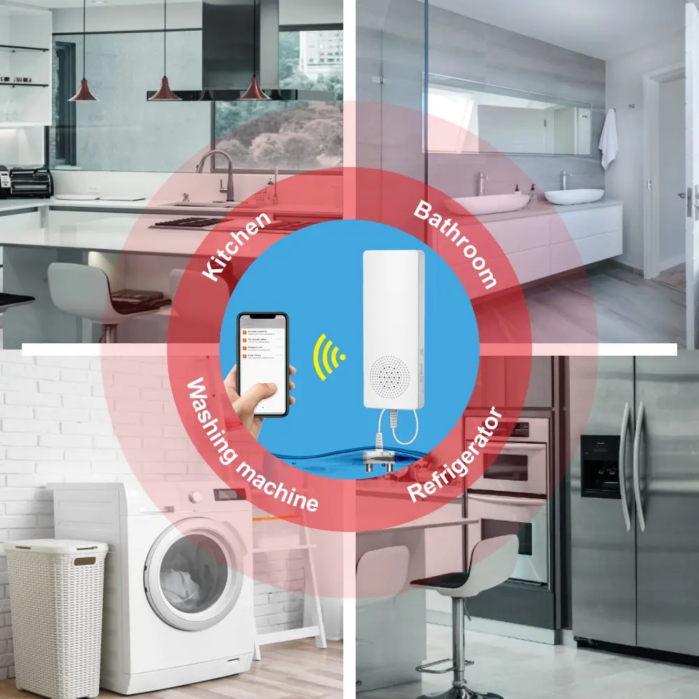 Wasser leck alarm für Smart Home, RL-WW01, Tuya smart, 2,4 GHz WiFi, 95dB, kein Hub erforderlich, Automatisierung, Push-Benachricht igung 5
