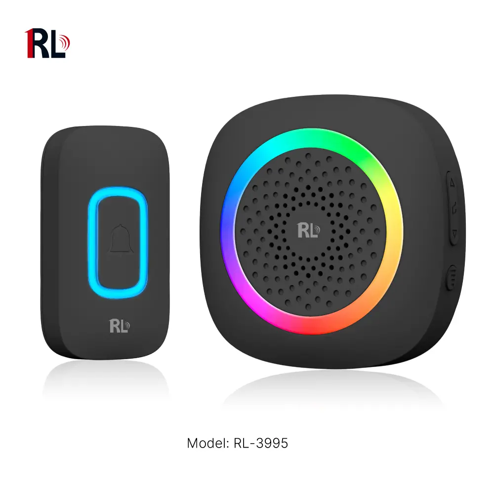 Wireless doorbell, door chime, RL-3995, battery powered, anti-interference, 60 tunes/melodies/ringtones, 433MHz, 150 meters_01